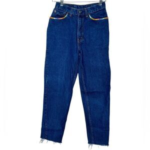 Vintage Levi’s 90s y2k 2000s straight leg Denim Jeans 25’ Rainbow Accents